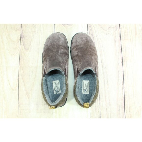 LL Bean Women's Brown Suede Slip On Slip Resistant Loafer Shoes Size 7.5 M - Picture 7 of 9